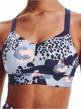 Under Armour Breathelux High Support Printed Sports Bra XL GUC Athleisure